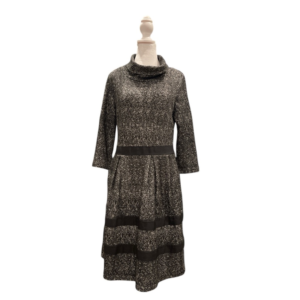 RINASCIMENTO L Black & White Knit Dress Old Money Minimalist
